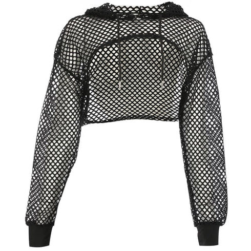 Women's Mesh Hollow Lace-up Sunscreen Blouse Women's T-shirt
